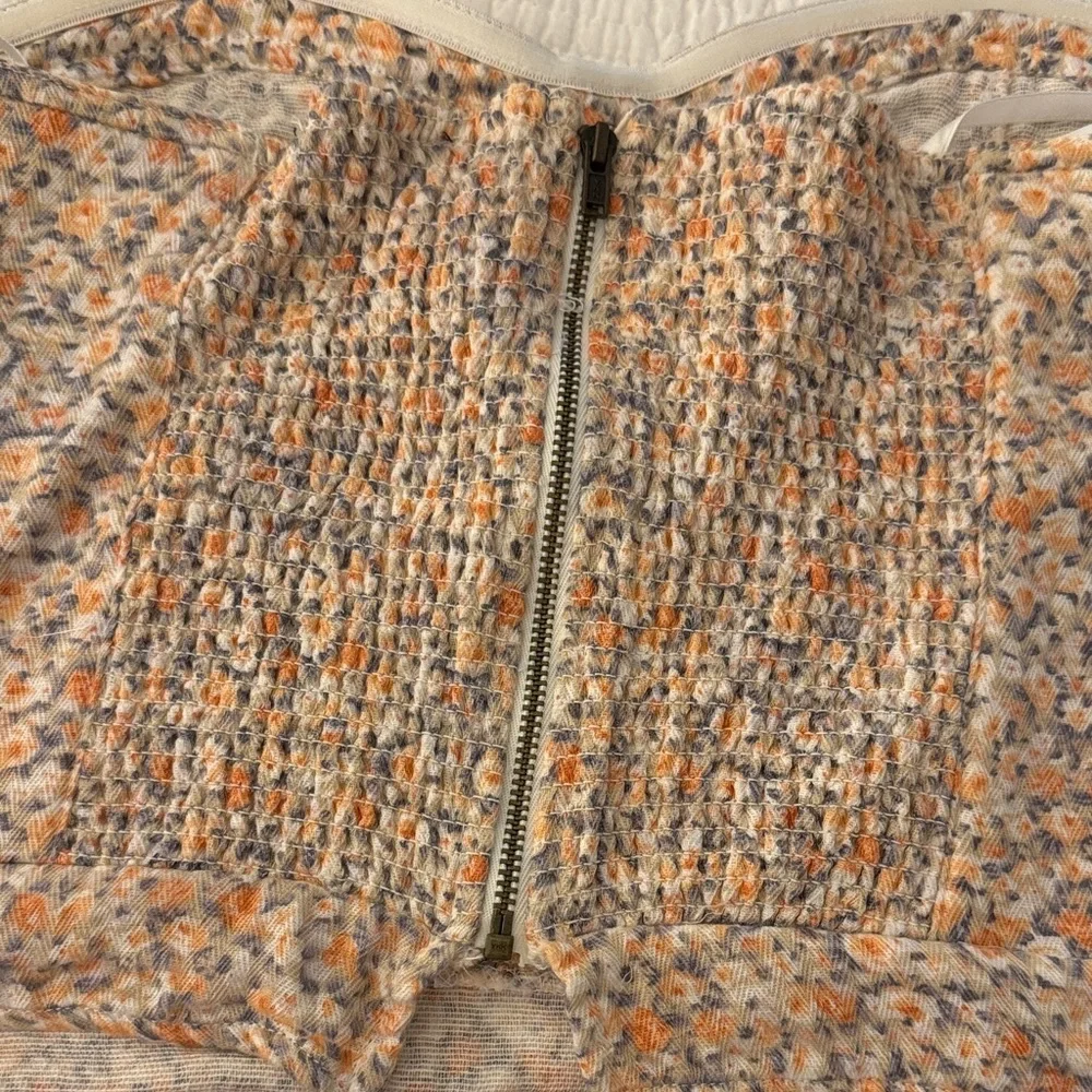Floral Strapless cropped top - Picture 5 of 7